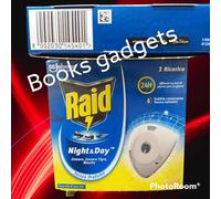 7 Conf. Raid Ricarica Night & Day Anti-Zanzare Comuni e Tigri Sabbia Compressa