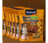 7 Confezioni Vitakraft Beef Stick Quadros Cane 70g - Gusto Formaggio - Snack