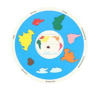 7 Continenti Puzzle Azzurro di Legno, Puzzle del Mondo Continente, Gioco di Abbinamento delle Mappe del Mondo per i Bambini per Conoscere i Regali di Geografia dei Paesi per
