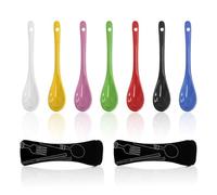 7 Cucchiai In Ceramica Colorati, 2 Sacchetti Per Riporre Gli Oggetti, Da Dessert, Da Tazza, Per Mescolare Il Caffè, Mestoli A Testa Tonda, Accessori Da Cucina