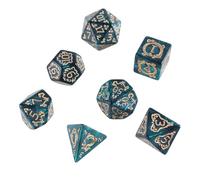 7 dadi poliedrici acrilici multilati modello drago gioco da tavolo gioco giocatore, gioco di dadi