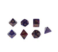 7 dadi poliedrici D4 D6 D8 D10 D12 D20 per giochi di ruolo DnD blu viola