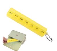 7 Day Pill Organizer, 15x3x2cm Portable PP Case, Dustproof Medicine Storage for Fish Oils, Supplements, Travel, Mini Daily Medication Kit