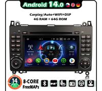 7" DVD Autoradio Mercedes A/B-Class W169 W245 Vito Viano Navigatore GPS CarPlay