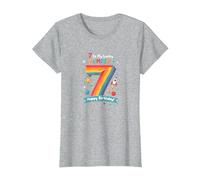 7 È Il Mio Numero Fortunato Buon Compleanno Avventura Spaziale Maglietta, Donna, Grigio Melange, XXL