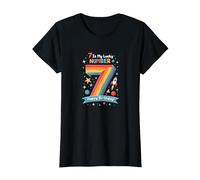 7 È Il Mio Numero Fortunato Buon Compleanno Avventura Spaziale Maglietta, Donna, Nero, 3XL