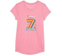 7 È Il Mio Numero Fortunato Buon Compleanno Avventura Spaziale Maglietta, Ragazze, Rosa, M