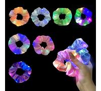 7 fasce colorate per capelli luminose, brillanti ed elastiche, per capelli luminosi al neon, adatte per l'uso quotidiano, festival e feste (3 modalità di illuminazione)
