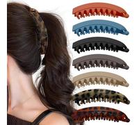 7 fermagli per capelli a banana, antiscivolo, grandi artigli per capelli da donna, classici pettini doppi, accessori per capelli per acconciature spesse, fini, ricci, lunghe e corte, accessori per