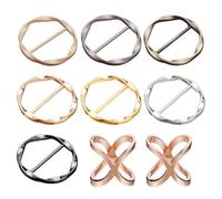 7 fibbie per sciarpe da donna, 2 fibbie per sciarpe in seta, clip per camicia, clip per maglietta, perni di fissaggio