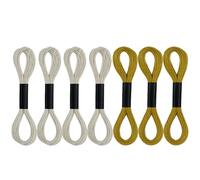 7 fili per punto croce, 8 m, filo metallico, oro e argento, set di fili per punto croce, colore oro e argento