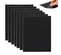7 fogli di schiuma autoadesivi, 250 x 200 x 3 mm, cuscinetti adesivi in schiuma isolanti, fogli adesivi in gomma in neoprene, antiurto, antiscivolo, per proteggere il pavimento dei mobili, colore nero