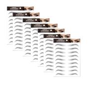 7 fogli di tatuaggi adesivi per sopracciglia 4D simili a capelli, impermeabili, naturali, a lunga durata, perfetti per donne e ragazze (STM-nero)