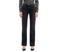 7 For All Mankind Calie Straight Bottomline Jeans, Nero, 24W Donna