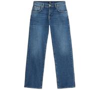 7 For All Mankind Calie Straight Explorer Jeans, Mid Blu, 30W Donna