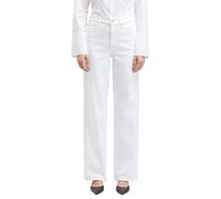 7 For All Mankind Stovepipe Straight Soleil Pantaloni, Bianco, 28W Donna