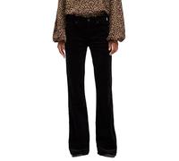 7 For All Mankind The Leggy Bootcut Velvet Black Pantaloni, Nero, 26W Donna
