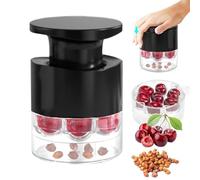 7 fori ciliegia pitter multiplo - tipo push portatile Strumento di per la rimozione della ciliegia per le date di succo di succo rossa dessert di marmellata di biancospino, gadget da cucina
