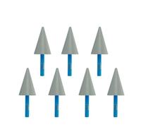 7 frese diamantate resina 6mm per lucidatura giada pietra | Set di frese diamantate con gambo da 6 mm, grana multiforma 50-3000, materiale duro(Conical-200 grit)