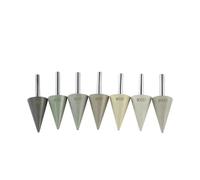 7 frese diamantate resina 6mm per lucidatura giada pietra | Set di frese diamantate con gambo da 6 mm, grana multiforma 50-3000, materiale duro(Conical 50-3000 grit)