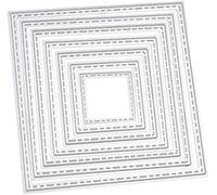 7 fustelle quadrate per la creazione di biglietti, fustelle da taglio per fai da te, scrapbooking, album fotografici, decorazioni in rilievo per la creazione di biglietti modellati