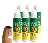 7 giorni di siero di zenzero per la crescita dei capelli Roll On, siero nutriente per il cuoio capelluto per dimagrire i capelli, trattamento addensante dei capelli per capelli Più completo (6PCS)