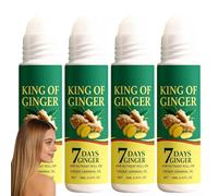 7 giorni di siero di zenzero per la crescita dei capelli Roll On, siero nutriente per il cuoio capelluto per dimagrire i capelli, trattamento addensante dei capelli per capelli Più completo (4PCS)