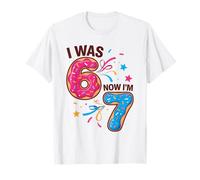 7 Il Compleanno di Un Anno Era 6 Ora Sono 7 67 Uomini Donne Bambini Divertente Maglietta
