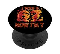 7 Il drago di compleanno di un anno era 6 Ora sono 7 67 Divertente per i bambini PopSockets PopGrip Adesivo