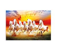 7 immagini di cavalli che corrono, 7 immagini di cavalli fortunati, 6 poster su tela, decorazione per camera da letto, paesaggio sportivo, decorazione per ufficio, stanza, regalo, stampa artistica da