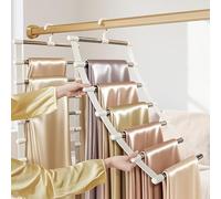 7 in 1 Acciaio Inossidabile Grucce Pantaloni, Appendiabiti Salvaspazio 2 Pezzi, Grucce Pantaloni Pieghevole, Appendini Per Pantaloni, Gonne, Cravatte, Foulard, Armadio, Gruccia Pantaloni