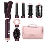 7 in 1 Air Styler, Spazzola ad aria calda MaxAIR 2.0 Multi-styler Set | Doppia tensione, ferro arricciacapelli, piastra lisciante, 110,000 RPM asciugacapelli, spazzola volumica, Jasper Plum
