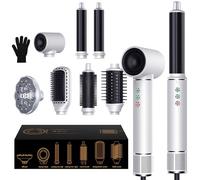 7 in 1 Air Styler & Spazzola Asciugacapelli, OKWRAP Hair Styler 110000 RPM Asciugacapelli ad Alta Velocità Asciugatura Rapida, Spazzola Modellante ad Aria Per Capelli Ricci, Volumizzante