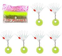 7 in 1 di Alta qualità Pesca Bobber Stopper, Morbido Silicone Trasparente Galleggiante Sinker Stops, 100pcs Cilindro Ovale Float Stop Tappo