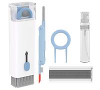 7 in 1 Kit Pulizia Airpods Penna Pulisci Auricolari - Soft Keyboard Cleaner Brush Multifunzione Polvere Spazzola Estrattore per Tastiera Pulizia, Azul