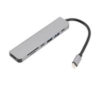 7 in 1 Type C Hub for Laptops, Tablets Phones, USB3.0 USB2.0 Ports, PD Port for Fast Charging, Efficient Workflow with Multi Device Connectivity, 4K Output, Metal