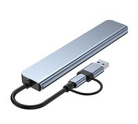 7 in 1 USB C Hub con 4 porte USB 2.0 in lega di alluminio per mouse tastiera PC