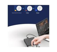 7 In 1 USB3.0 Type-C Unità Ottica Esterna CD/DVD RW con Vassoio DVD, Masterizzatore, Lettore e Lettore per Windows 11/10