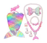 7 in Set Collana Bracciale Gioielli Bimba Vestire Principessa Per Bambini