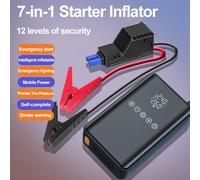 7 in1 Car Emergency Start Jump Wireless Power pompa gonfiabile All-in-one Hitchhiker Multi-funzione Auto batteria accendino Starter