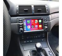 7 inch Doppio DIN Autoradio per BMW 3 Series 325i 330i M3 E46 1998-2006 con Wireless Carplay Android Auto, 2+64G Android 14 Car Radio GPS Navi DAB Radio Bluetooth WiFi FM AHD Backup Camera RDS SWC