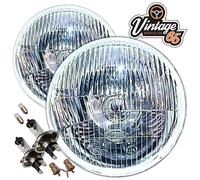 7 INCH Rotondo Bombata Faro Conversione Alogena Kit - Con H4 Lampadina & Pilot