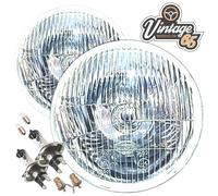 7 INCH Rotondo Faro Conversione Alogena Kit Fornito Con 60/55W H4 & Pilot Bulbi