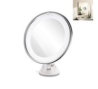 7 Inch Specchio LED Cosmetico ingranditore 10x Make UP Trucco Donna con Ventose