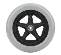 7 Inch Wheelchair Front Wheels Labor saving Practical Durable Rubber Gray for Disabled Healthcare Vehicles