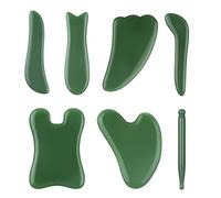 7 Jade Guasha Tool Facial Gua Sha Board per il trattamento della pelle del corpo Massaggiatori Raschiatura del dolore Pietra Casa SPA