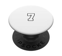 7 Jersey Number Sports Fan Football Baseball Soccer PopSockets PopGrip Adesivo