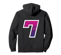 #7 Jersey Uniforme Varsity Sports Number, 7° Compleanno, Sette Felpa con Cappuccio