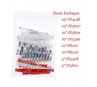 7 Kind DIY Components Big Kit 3/5MM LED Diodes and Triodes Ceramics Electrolytic Ceramics Capacitors Metal Film Resistors CZAOINCU(8value Diode)
