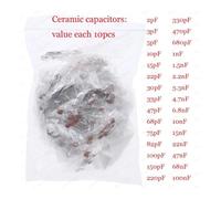 7 Kind DIY Components Big Kit 3/5MM LED Diodes and Triodes Ceramics Electrolytic Ceramics Capacitors Metal Film Resistors CZAOINCU(300pcs capacitors)